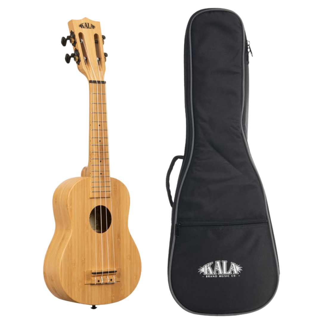 KA-BMB-S Bamboo Soprano Ukulele with gigbag – eco-friendly solid bamboo construction.