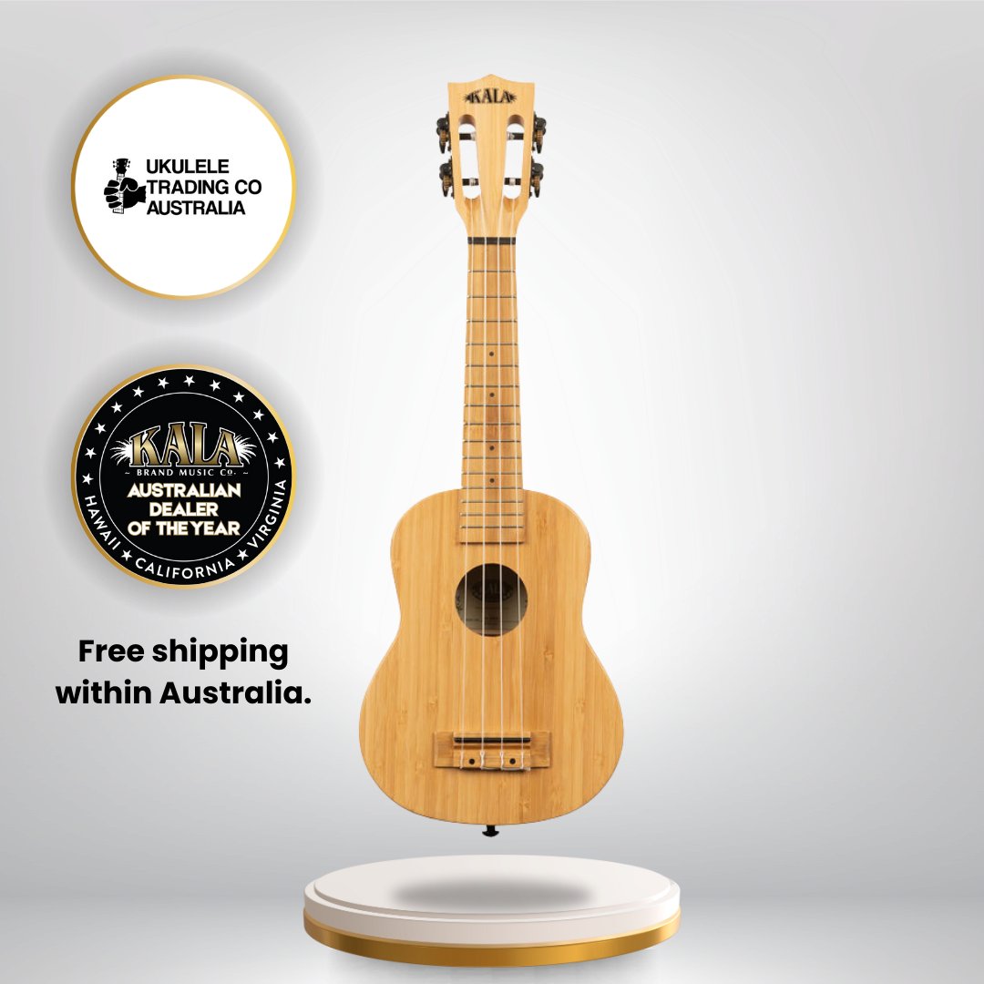 KA-BMB-S Bamboo Soprano Ukulele with gigbag – eco-friendly solid bamboo construction.