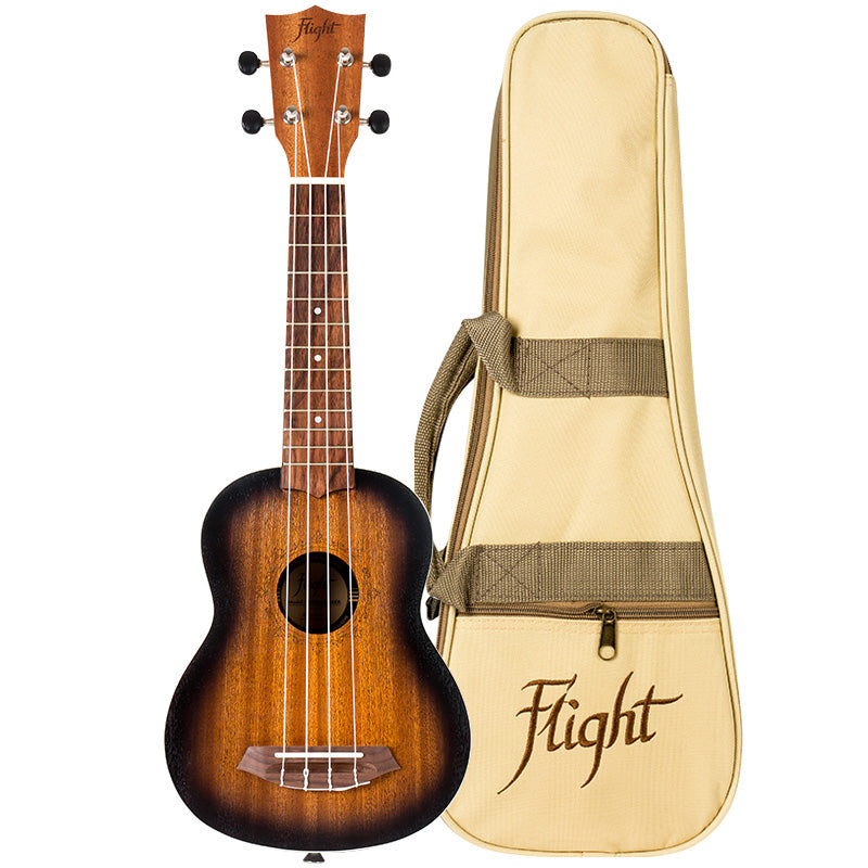 Colors forged from the beginnings of time. Flight NUS380 Amber Soprano Ukulele with Gigbag and Free Shipping
