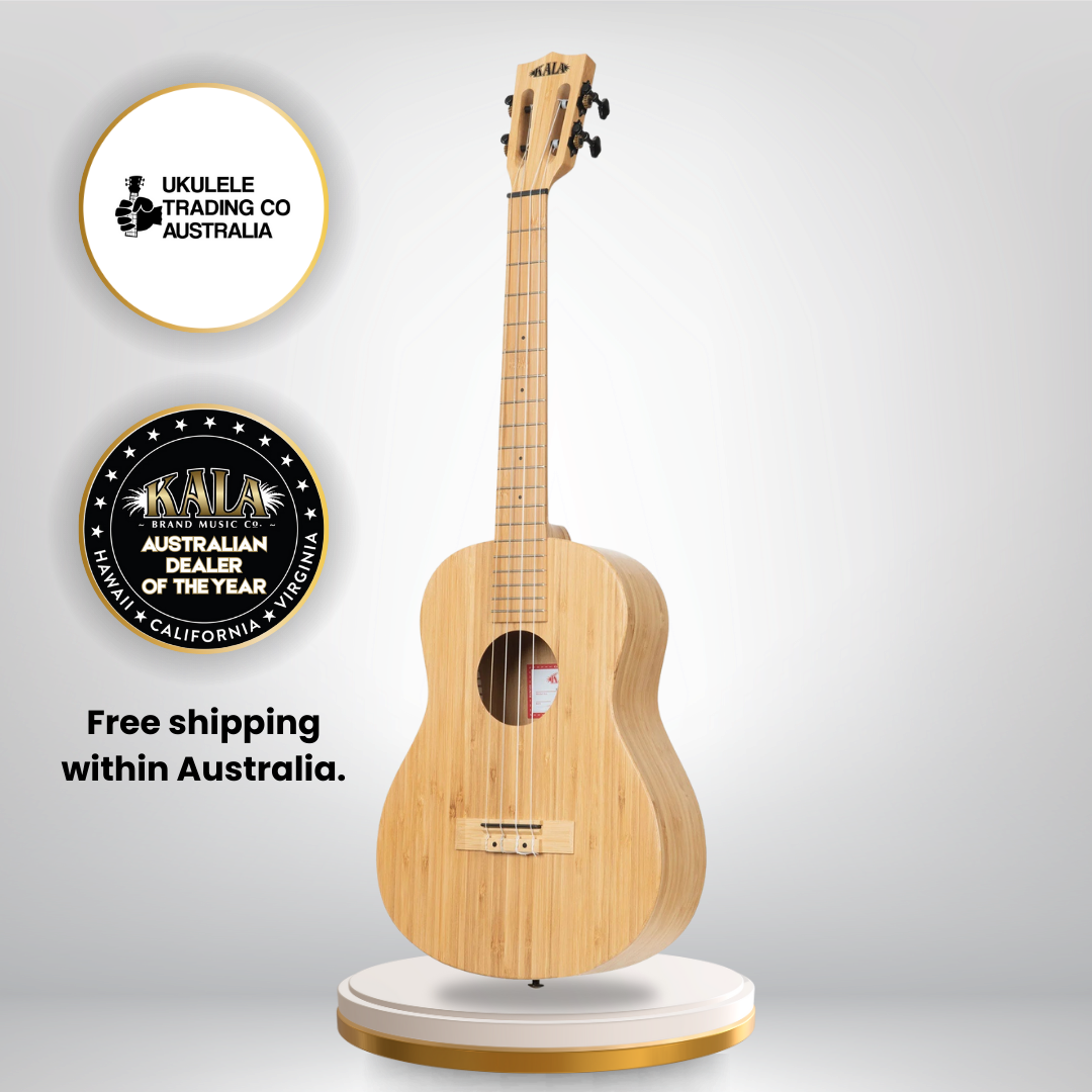 Kala KA-BMB Solid Bamboo Baritone Ukulele with free gigbag and Aquila ukulele strings