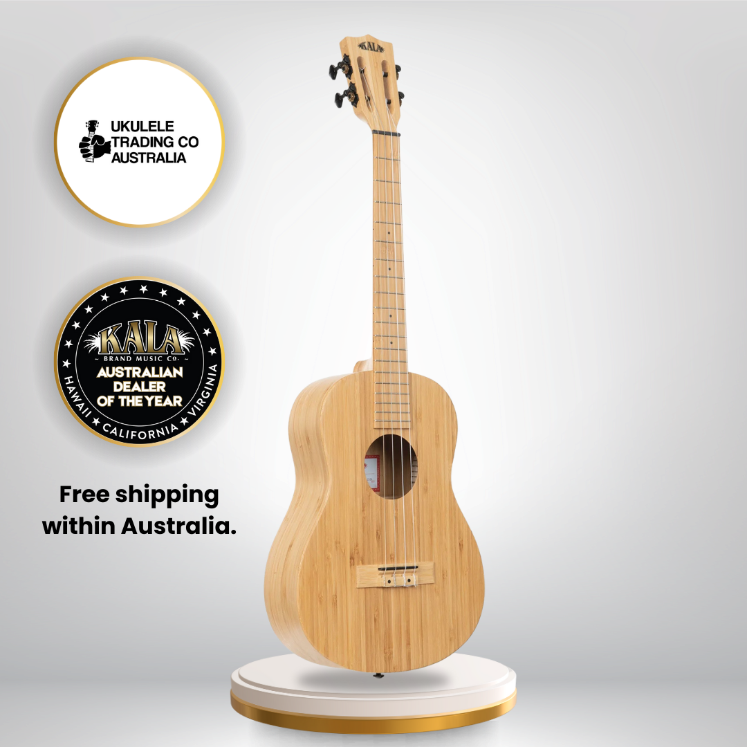 Kala KA-BMB Solid Bamboo Baritone Ukulele with free gigbag and Aquila ukulele strings