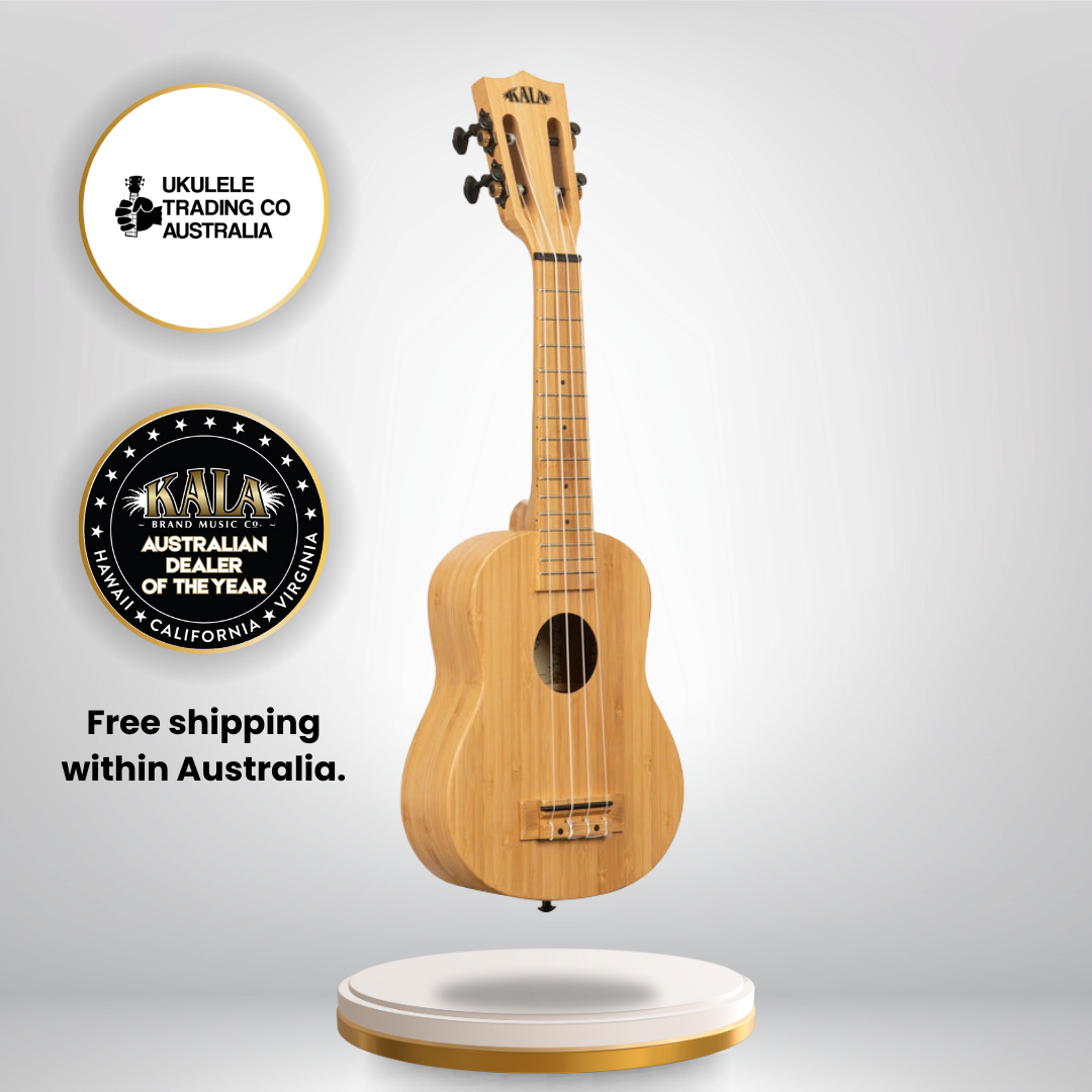 KA-BMB-S Bamboo Soprano Ukulele with gigbag – eco-friendly solid bamboo construction.