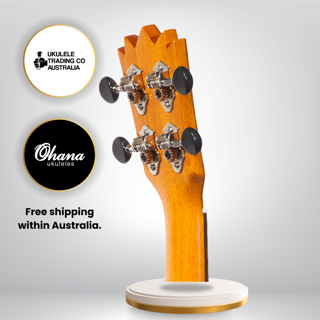 Ohana Sopranissimo Pineapple TTPK-25G – Solid Mahogany Teenie Tiny Ukulele