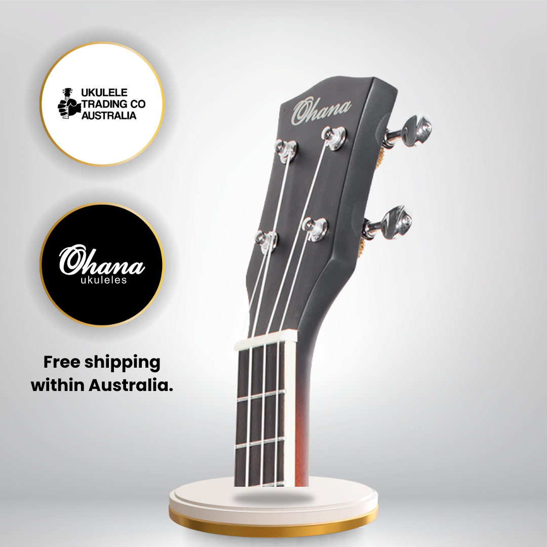 Ohana CK-120BUC Closed Back Banjolele with Maple body and Remo WeatherKing head