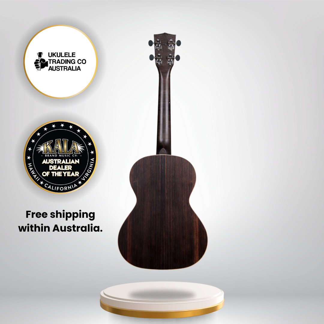 Kala KA-EBY-T Tenor Ukulele – Striped Ebony Body with Maple Binding