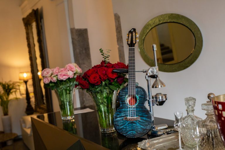 Flight A10 QM Aqua Blue 10th Anniversary Tenor Ukulele Solid Quilted Maple Handcrafted Tenor Ukulele Ukulele Trading Co Australia