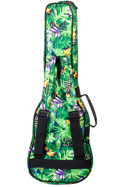 MK-CS/GRN Green Concert Shark Ukelele Includes Gigbag Floral Print, Padded with Backpack Straps