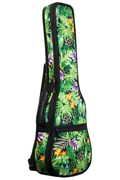 MK-CS/GRN Green Concert Shark Ukelele Includes Gigbag Floral Print, Padded with Backpack Straps