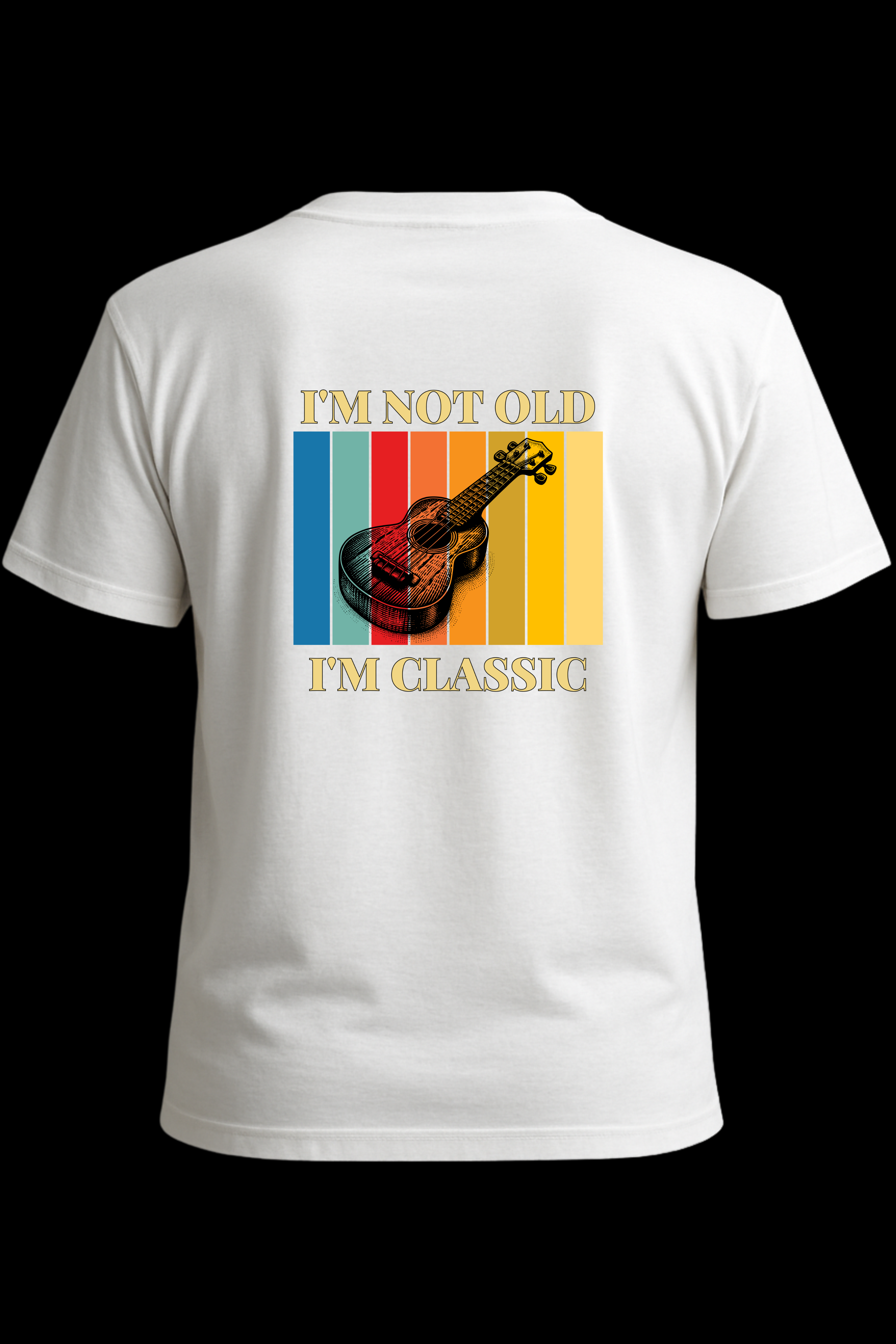 I’m Not Old I’m Classic T-Shirt – Unisex Vintage Musician Tee, Funny Ukulele Shirt, Gift for Music Lovers, Cotton Retro Jam Session Top