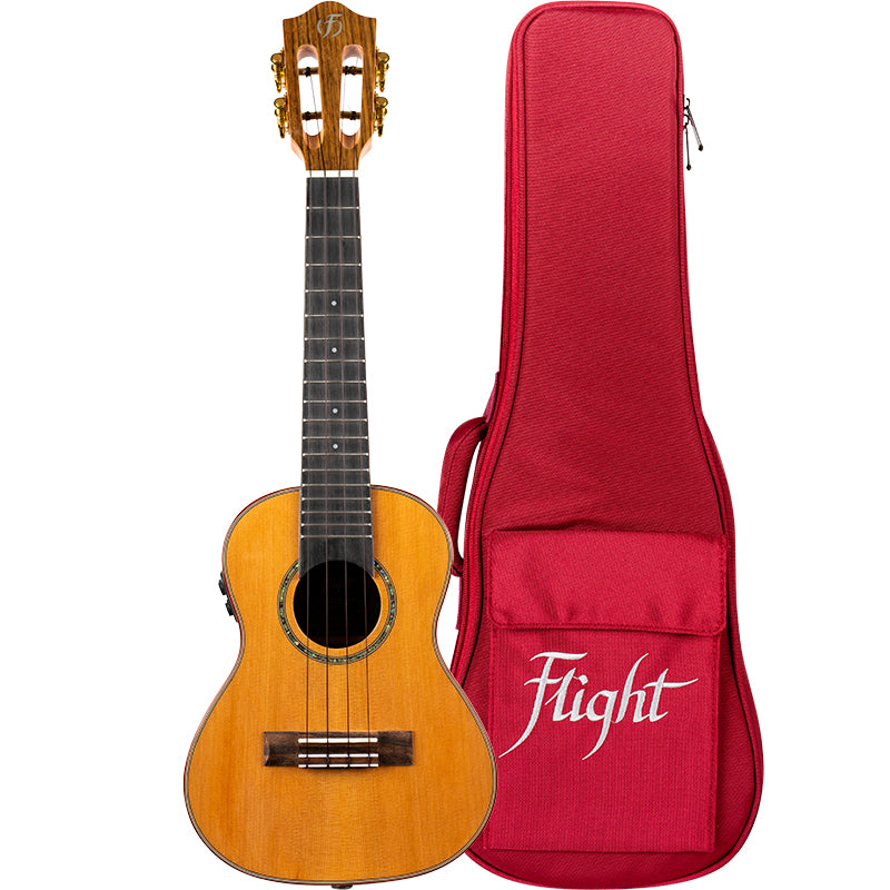 The Flight Diana Soundwave Concert Electro-Acoustic Ukulele combines the incredible Flight Diana Concert Ukulele with the Flight Soundwave Pickup System.