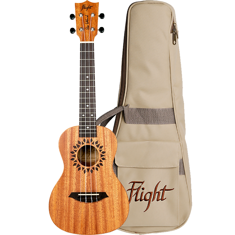 A classy ukulele with a warm, happy sound. Flight Elise Ecklund Signature Concert Ukulele with Gigbag and Free Shipping
