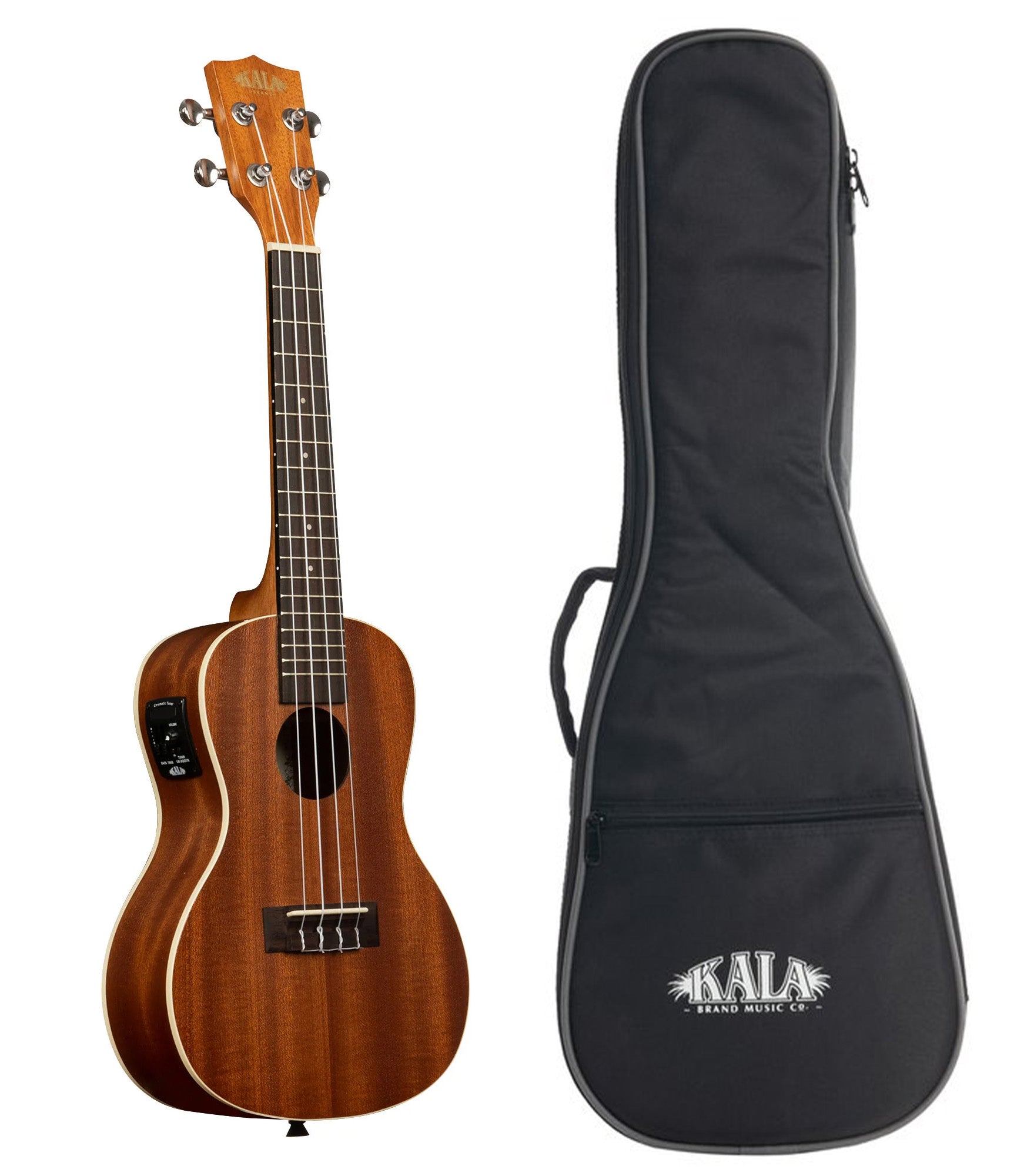KA-CE Satin Mahogany Concert Ukulele with EQ w/ Gigbag