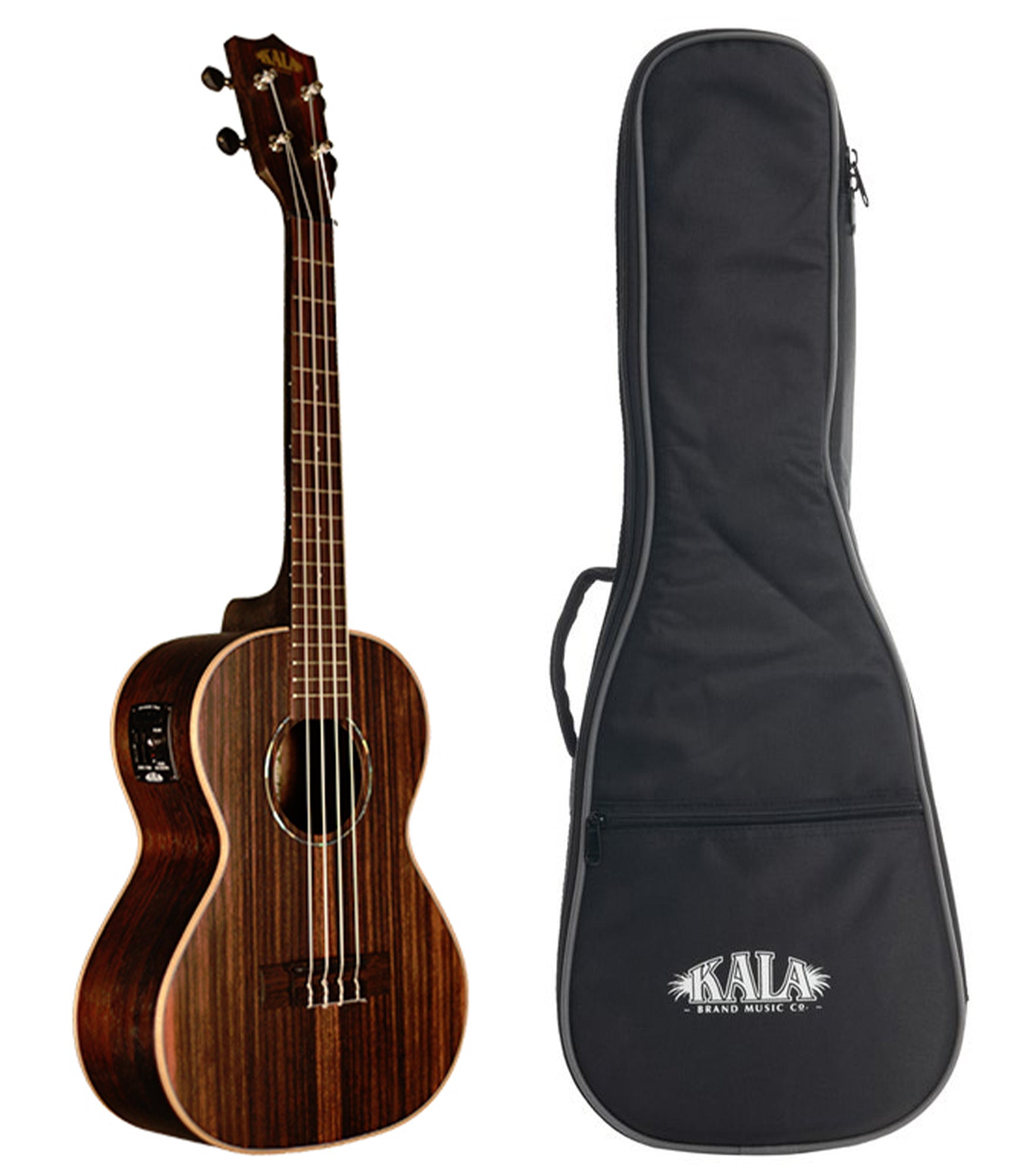 KA-EBY-TE KALA TENOR ELECTRIC EBONY UKULELE w/Gigbag