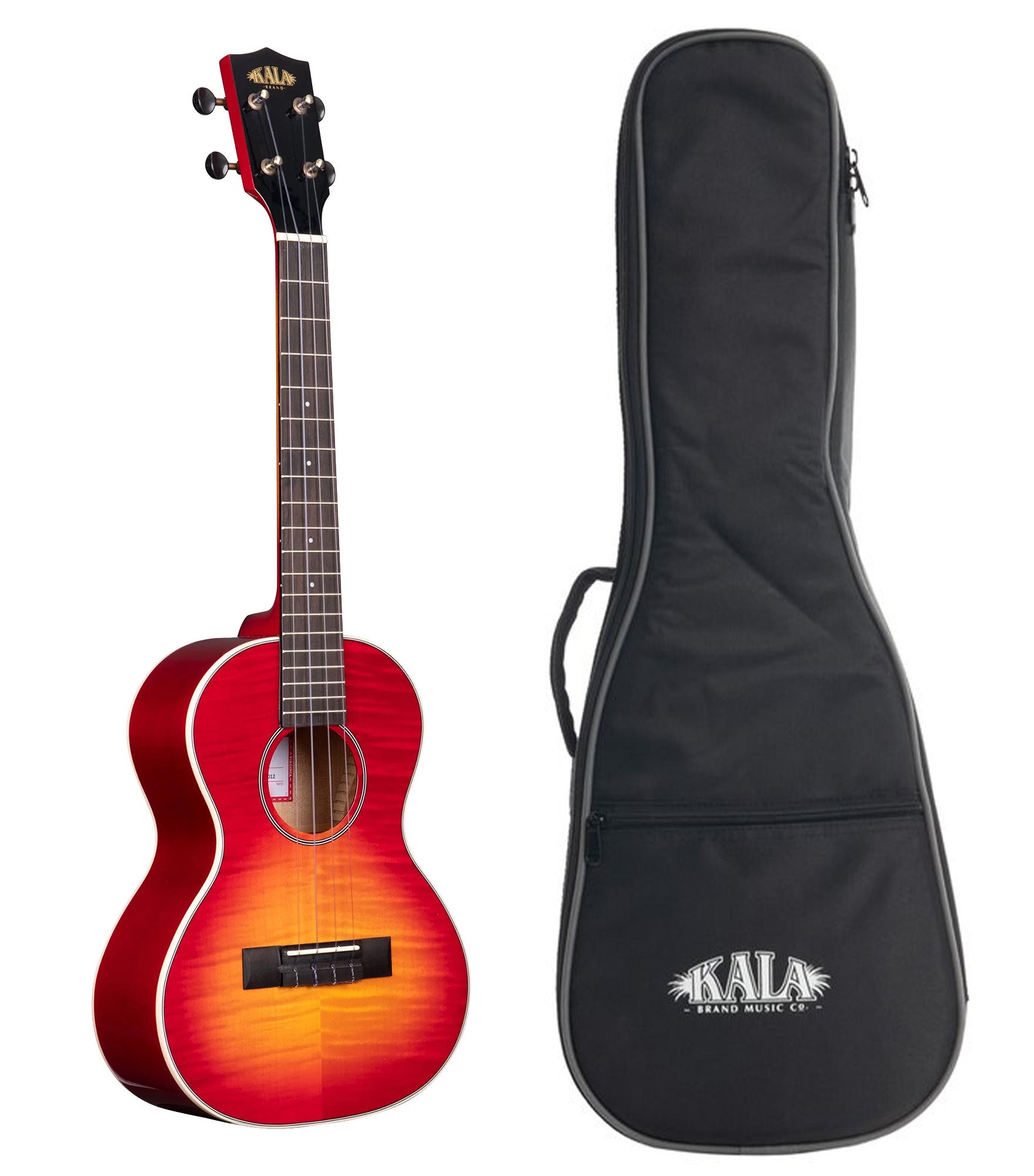 KA-FMCB-T Gloss Flame Maple Cherry Burst Tenor Ukulele w/Gigbag