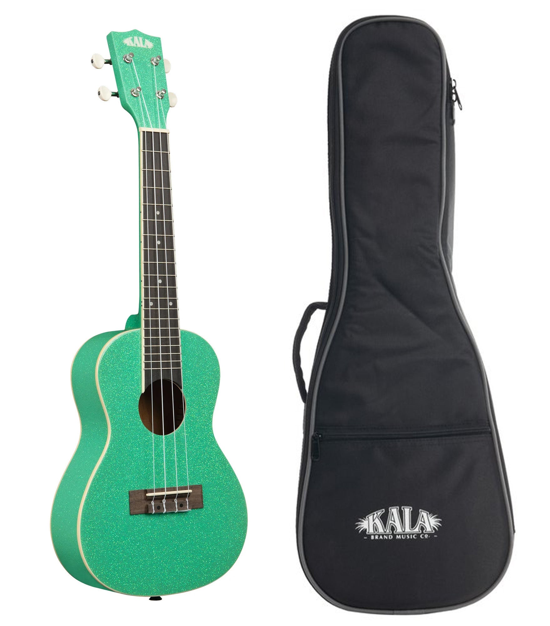 KA-SPRK-GREEN Kala Sparkle Series GATSBY GREEN CONCERT UKULELE w/Gigbag