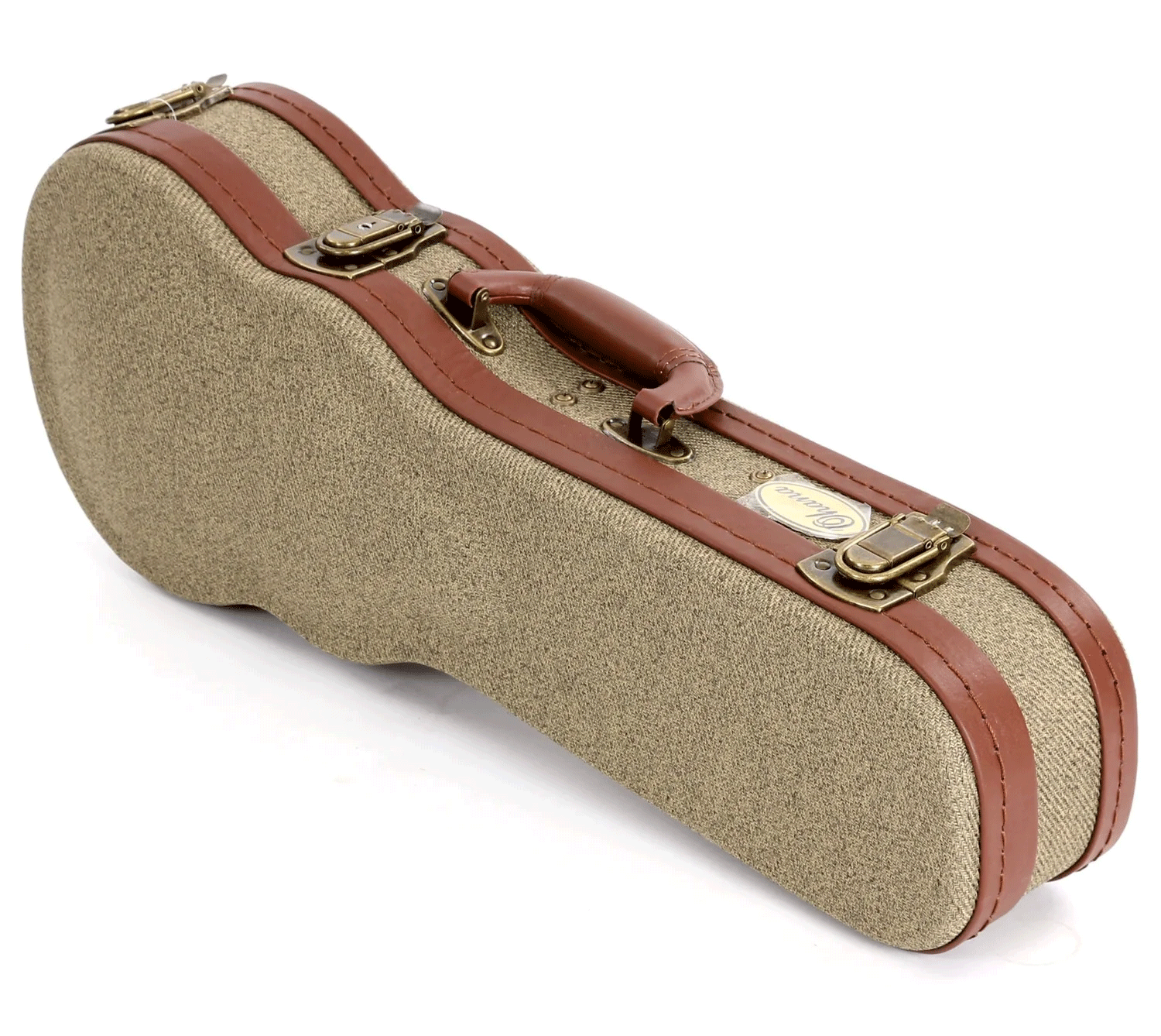 Ohana Olive Twill Tweed Concert Ukulele Hardcase UOT 24