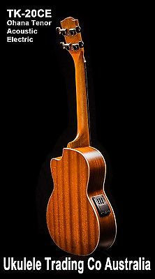 ukulele-trading-co-australia - NEW Tenor Electric Acoustic Ukulele Ohana TK-20CE Uke Solid Mahogany Wood Top - Ohana - Ukuleles