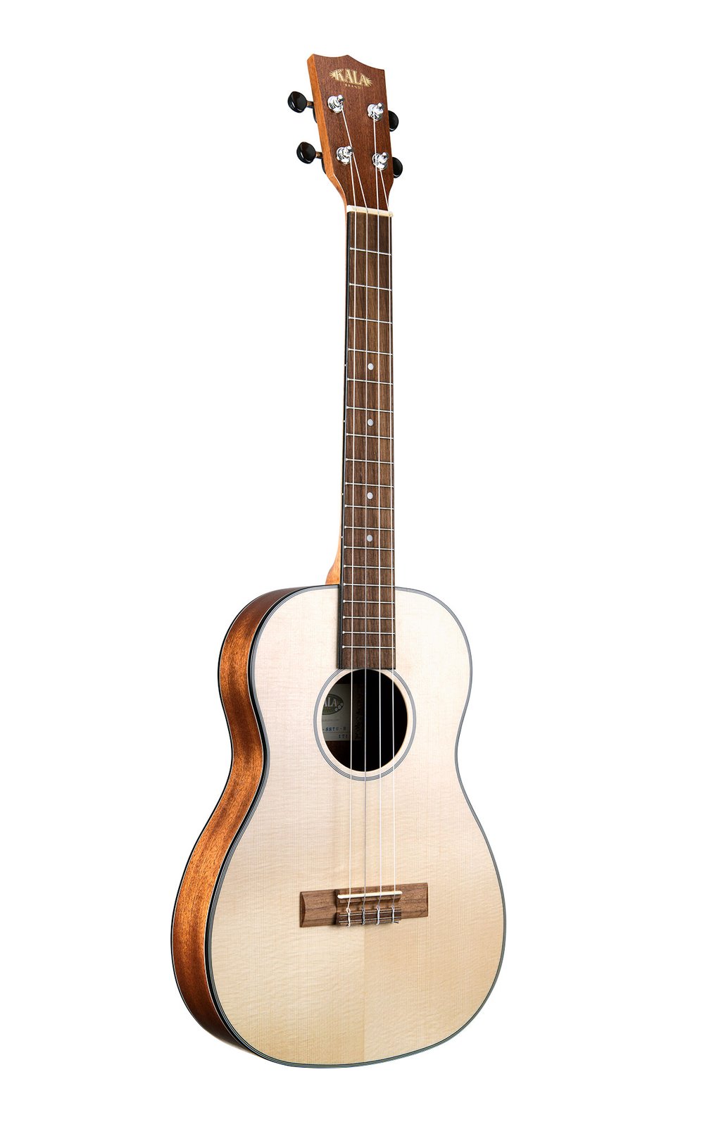 Kala KA-SSTU-B baritone ukulele the front view of the solid spruce top and mahogany back and sides the ukulele trading Co Australia