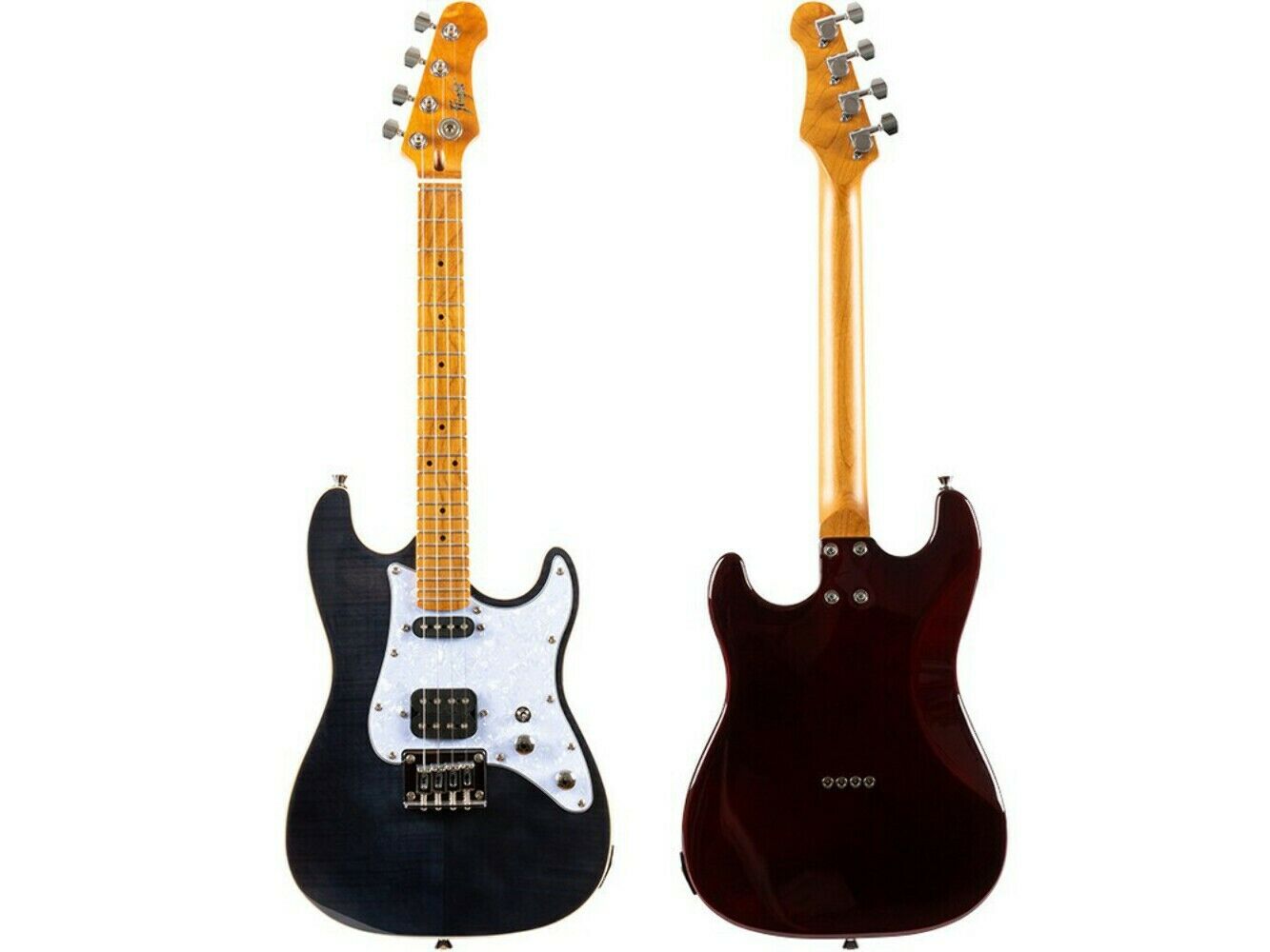 Flight Pathfinder Steel String Solid Body Trans Black Electric Tenor Ukulele PATHTTBKST