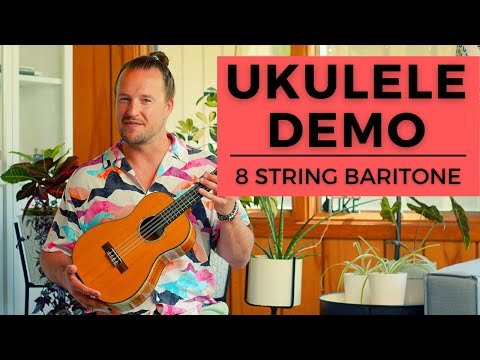 KA-SCAC-B8 Baritone 8 Strings Solid Cedar Top Acacia Back and Sides. Ukulele Trading Co Australia
