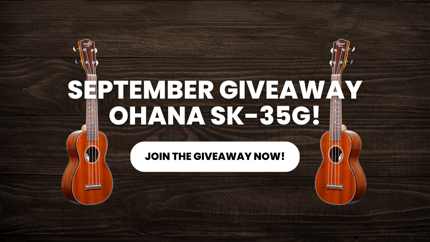 All-solid mahogany Ohana SK-35G soprano ukulele giveaway