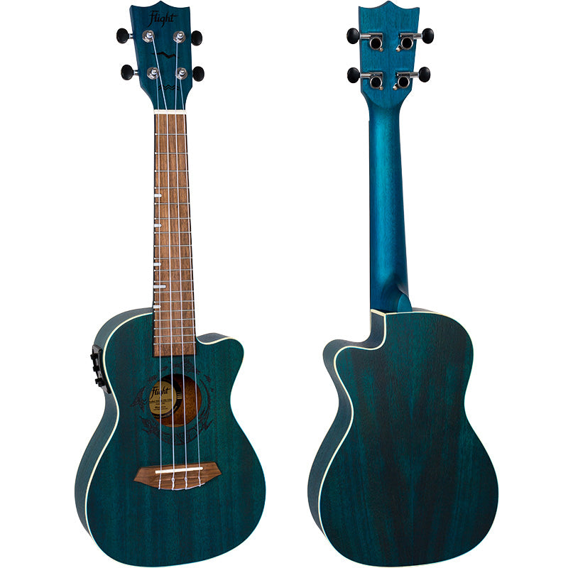 The color of the sea and the color of your soul. Flight DUC380 CEQ Topaz Electro-Acoustic Concert Ukulele with Gigbag and Free Shipping