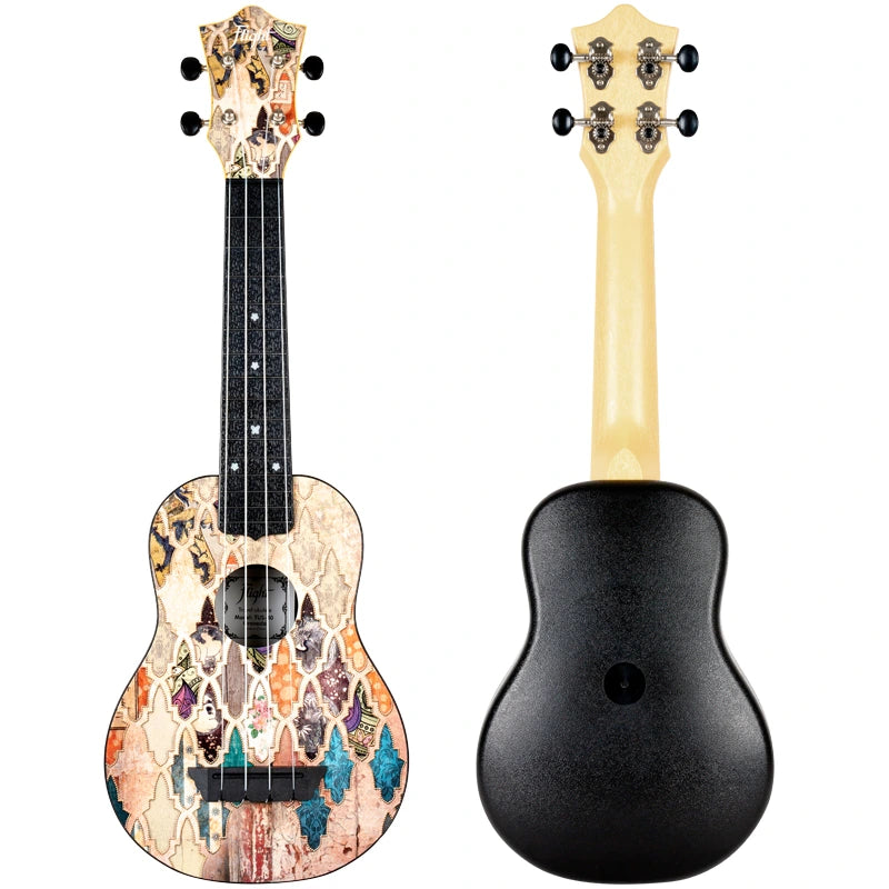 Flight TUS40 Granada Travel Soprano Ukulele – Alhambra-Inspired Linden Top, ABS Body, Zero Fret &amp; Aquila Strings
