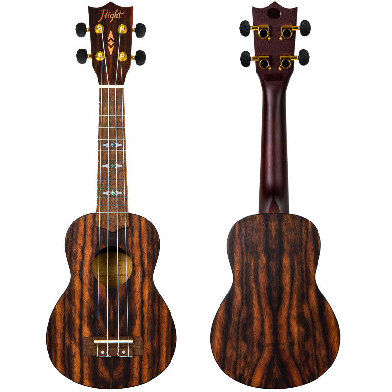 This is NOT your father’s ukulele! The DUS460 is a premium soprano  ukulele made from laminate amara wood, a species of evergreen tree that is native to the rainforests of South America. Flight DUS460 Soprano Ukulele Amara with Bag and Free Shipping