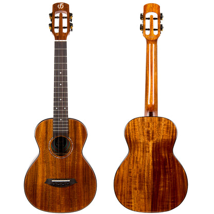 PHANTOMEQA Flight Phantom EQ-A Tenor Ukulele Electro-acoustic all-solid acacia tenor ukulele. Ukulele Trading Co Australia