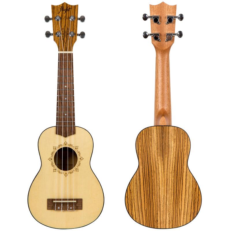 Light or dark? Choose both! The DUS320 is a true all-rounder ukulele. Flight DUS320 Soprano Ukulele with Bag and Free Shipping.  Your Perfect "FIRST UKULELE"