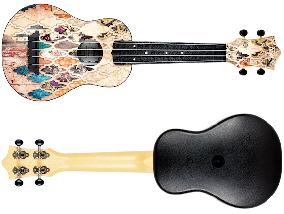 Flight TUS40 Granada Travel Soprano Ukulele – Alhambra-Inspired Linden Top, ABS Body, Zero Fret &amp; Aquila Strings