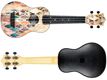Flight TUS40 Granada Travel Soprano Ukulele – Alhambra-Inspired Linden Top, ABS Body, Zero Fret &amp; Aquila Strings