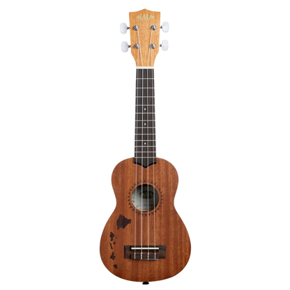 kala ka-15s-h1 satin mahogany soprano ukulele hawaiian islands design