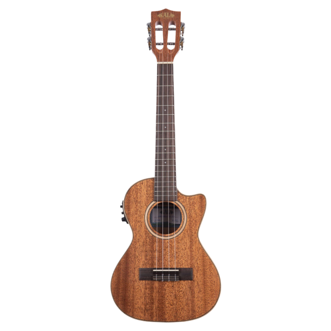 Kala KA-SMH-TG-CE solid mahogany tenor ukulele gloss finish cutaway with Fishman Kula EQ.