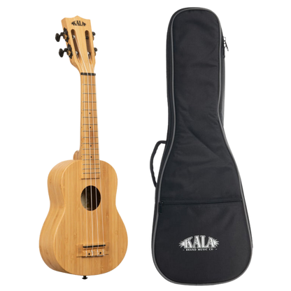 KA-BMB-S Bamboo Soprano Ukulele with gigbag – eco-friendly solid bamboo construction.