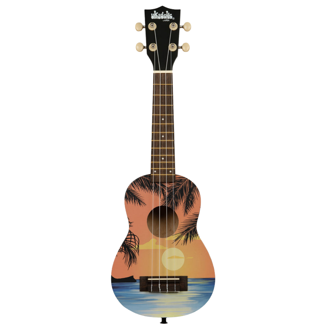 NUK-TROPDAY Kala Ukadelic Tropical Day Soprano Ukulele Island Art Ukulele Australia