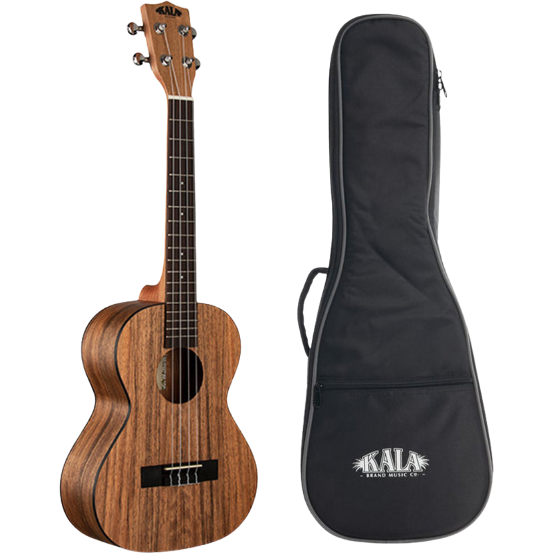 Kala KA-PWT Pacific Walnut Tenor Ukulele – satin finish, striking grain, tenor size.