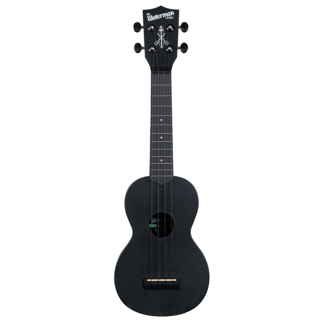 KA-R-WMS-BK-S Kala Black Sand Soprano Recycled Waterman Ukulele Australia