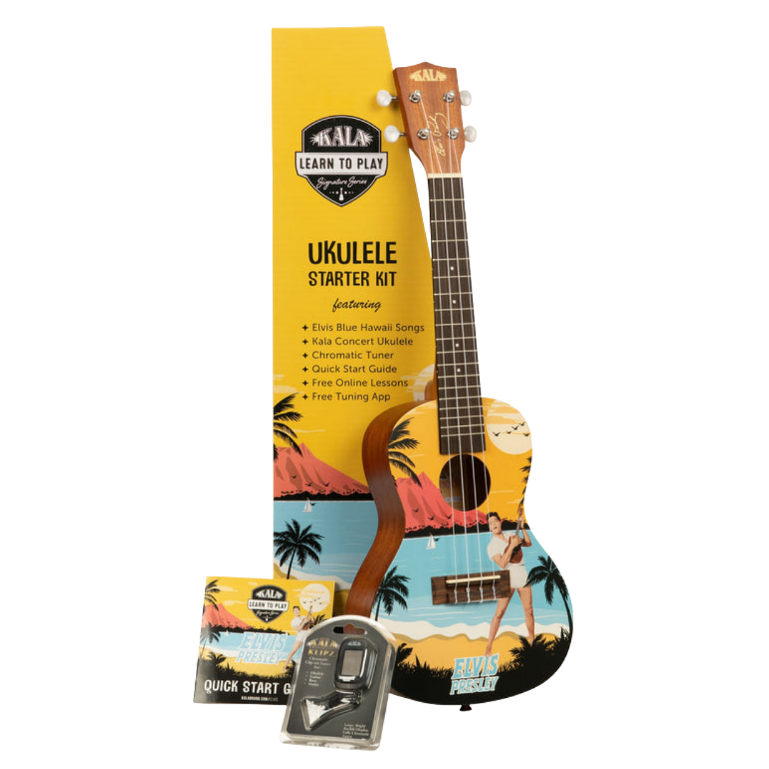 Elvis Blue Hawaii concert ukulele starter kit