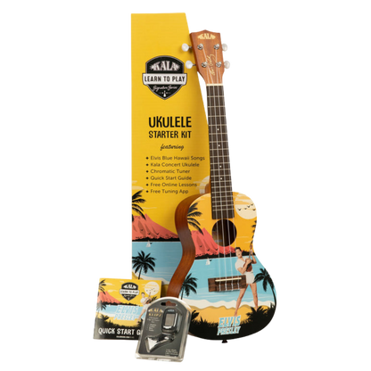 Elvis Blue Hawaii concert ukulele starter kit