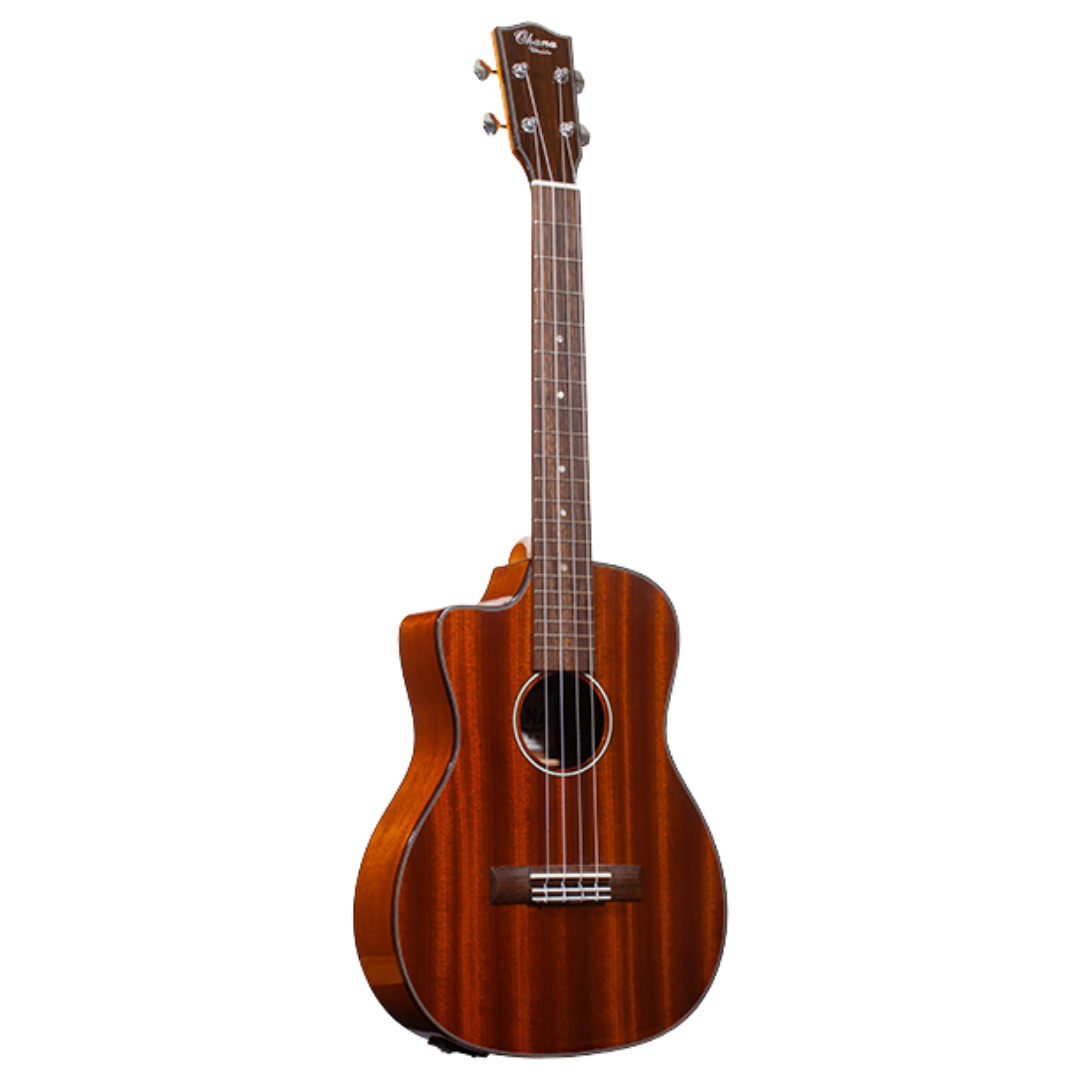 Ohana BK-35GCE-LH – All-Solid Mahogany Left-Handed Baritone Ukulele