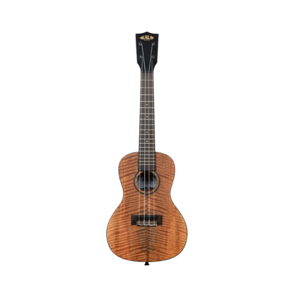 Kala KA-CM-C Curly Mango Concert Ukulele – front view showcasing curly mango wood