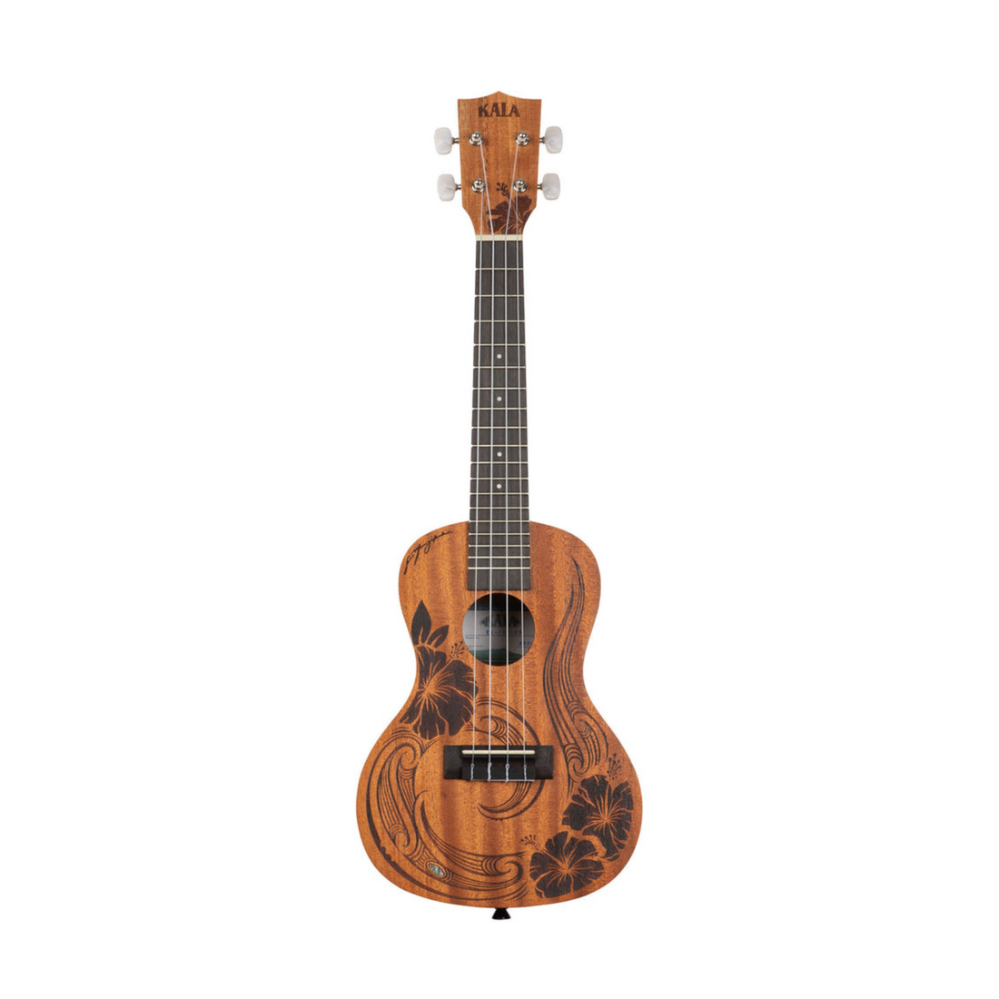 Kala KA-UNITY-C Mahogany Concert Ukulele with laser-etched design symbolizing unity. Warm tones and cultural artistry.