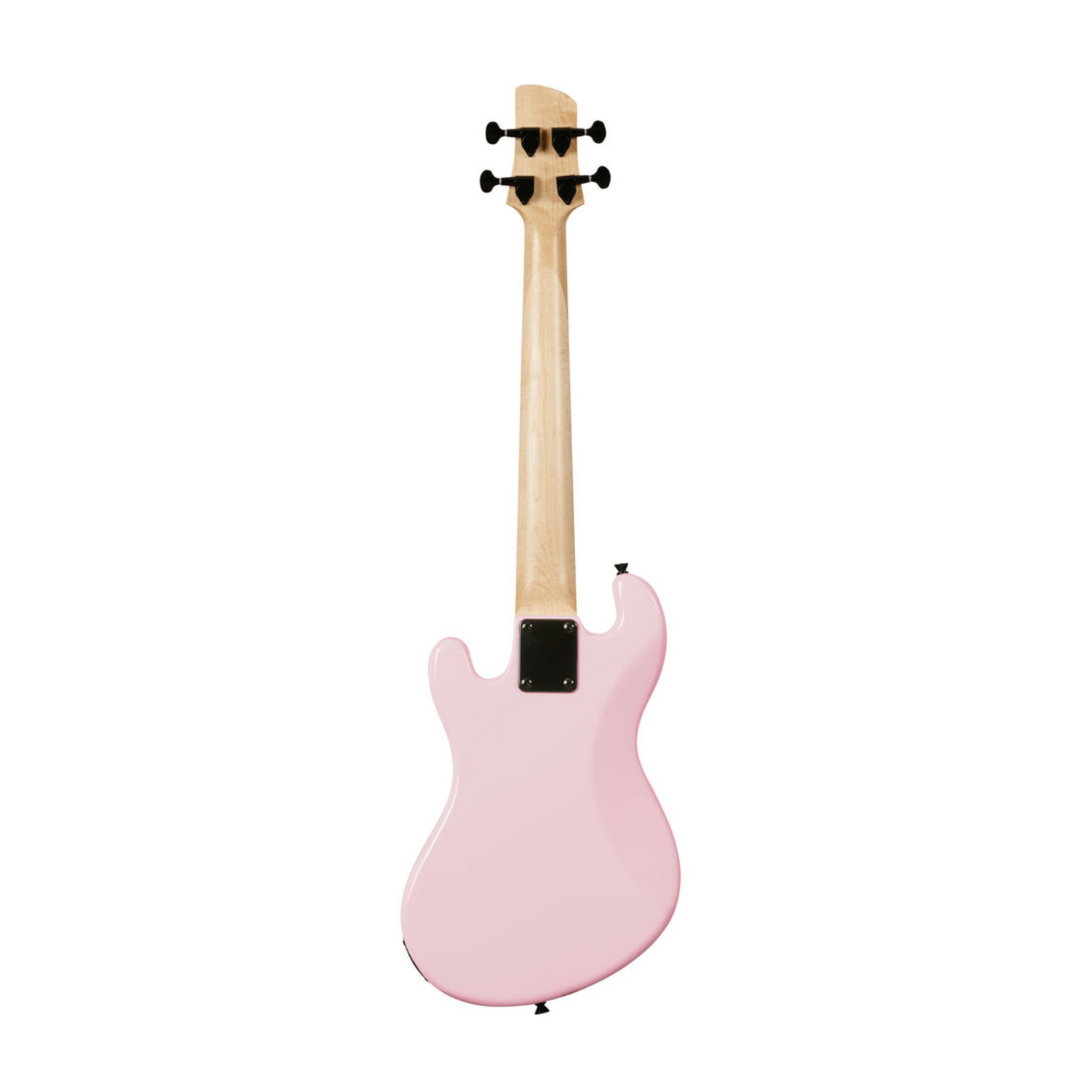 Kala UBASS-SB-LP-FS Pale Pink Solid Body 4-String Fretted U•BASS® with smooth tone and bold color for standout bass performance.