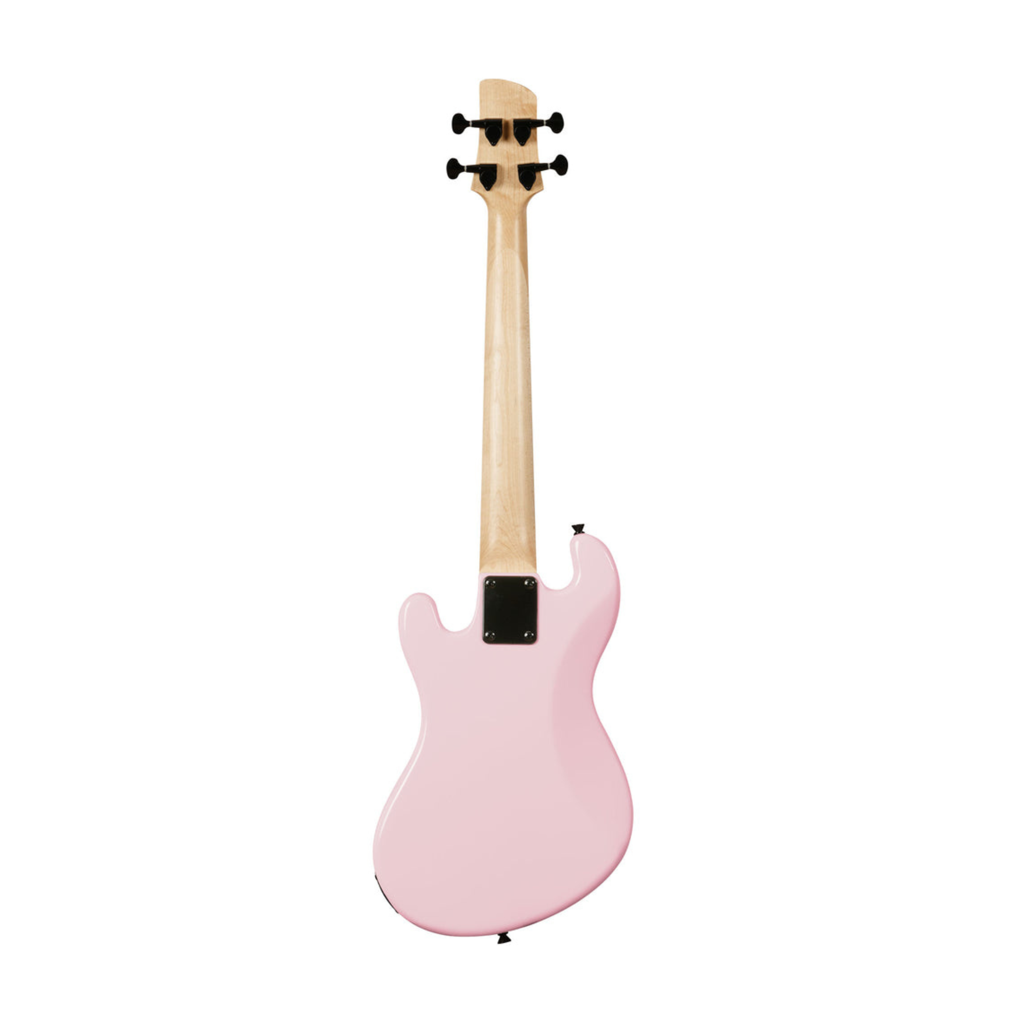 Kala UBASS-SB-LP-FS Pale Pink Solid Body 4-String Fretted U•BASS® with smooth tone and bold color for standout bass performance.