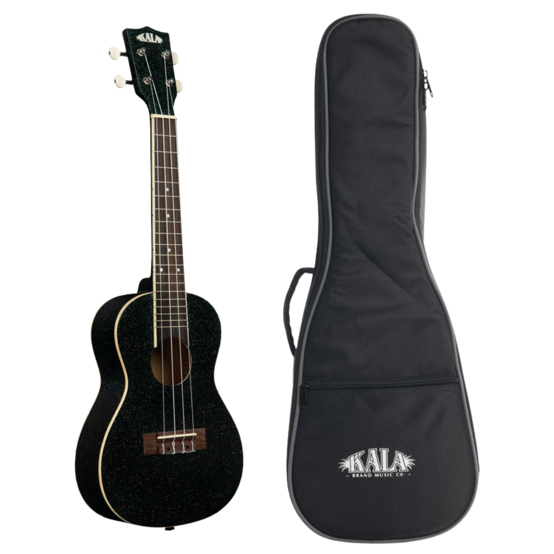 Kala Sparkle Series – Galaxy Black Concert Ukulele - KA-SPRK-BLACK
