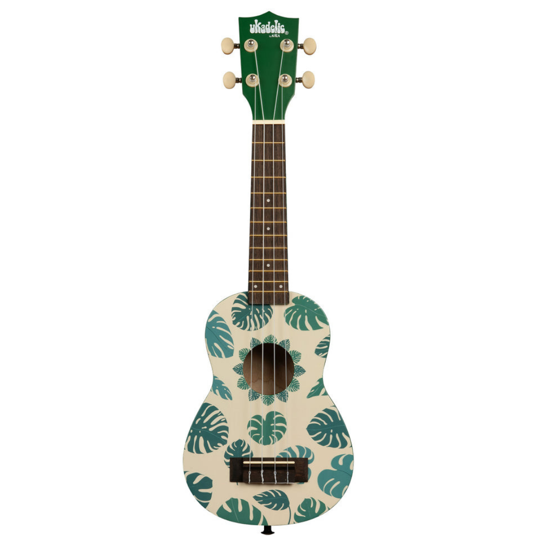 NUK-MONSTERA Kala Ukadelic Monstera Soprano Ukulele Tropical Plant Art Ukulele Australia