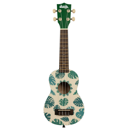 NUK-MONSTERA Kala Ukadelic Monstera Soprano Ukulele Tropical Plant Art Ukulele Australia