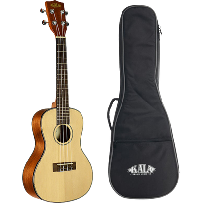 Kala KA-SCG Concert Ukulele – Solid Spruce Top, Mahogany Back &amp; Sides, Gloss Finish w/ Gigbag