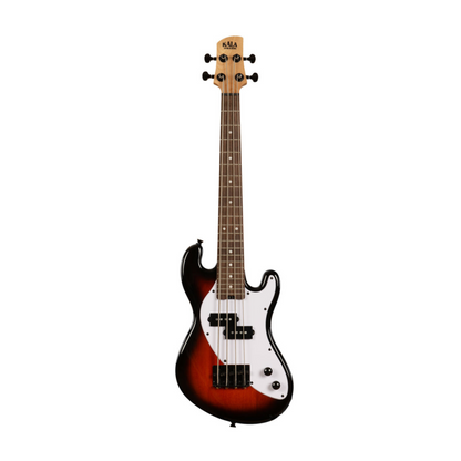 Solid Body 4-String Sunburst Fretted U•BASS® - Kala - UBASS-SB-TB-FS. Rich bass tones with a sleek sunburst design.